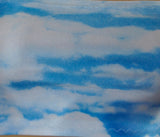 B64 - Blue Sky and Fluffy White Clouds Nylon Elastane Spandex Boob Tube Top