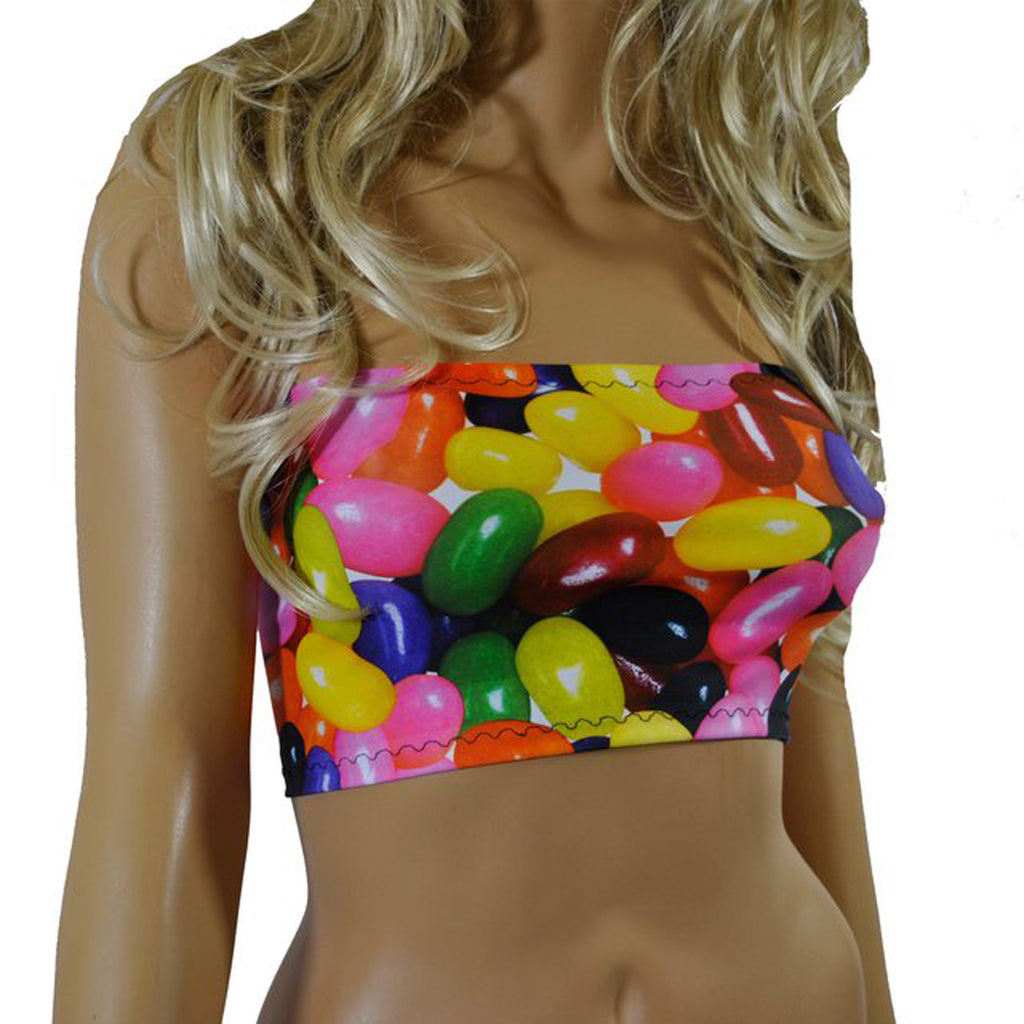 X009 - Jelly Bean Nylon Elastane Spandex Boob Tube Top