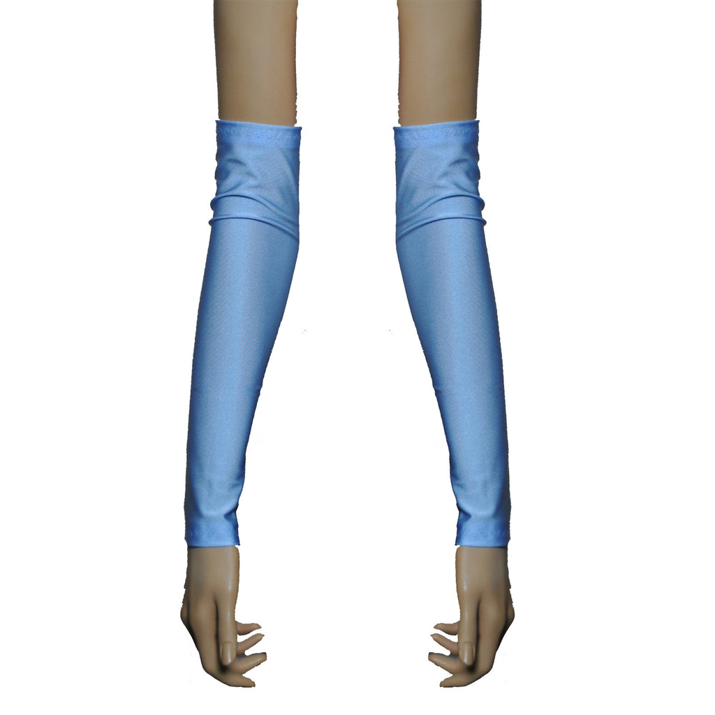 G12 - Baby Blue Nylon Elastane Spandex Arm Warmers Gauntlets