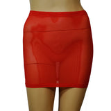 S13 - Red Mesh Net Mini Skirt (12-13 Inch Length)