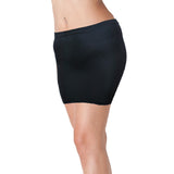 S23 - Dark Grey Charcoal Nylon Elastane Spandex Mini Skirt (12-13 Inch Length)