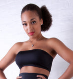XB1 -  Black Nylon Elastane Spandex Boob Tube Top