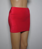 S29 - Red Nylon Elastane Spandex Mini Skirt (12-13 Inch Length)