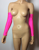 G09 - UV Pink Nylon Elastane Spandex Arm Warmers Gauntlets