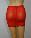 S13 - Red Mesh Net Mini Skirt (12-13 Inch Length)