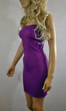 D59 - Purple Boob Tube Mini Dress (25-26 inch length)