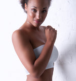 B16 - White Nylon Elastane Spandex Boob Tube Top