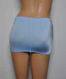 CS12 - Baby Blue Nylon Elastane Spandex Micro Mini Skirt (9-10 Inch Length)