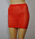 S13 - Red Mesh Net Mini Skirt (12-13 Inch Length)