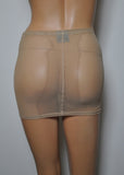S130 - Beige Nude Net Mini Skirt (12-13 Inch Length)