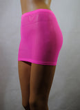 S58 - UV Bright Pink Net Mini Skirt (12-13 Inch Length)