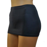 CS23 - Dark Grey Charcoal Nylon Elastane Spandex Micro Mini Skirt (9-10 Inch Length)