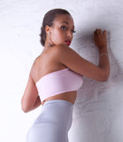B05 - Baby Pink Nylon Elastane Spandex Boob Tube Top