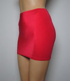 S29 - Red Nylon Elastane Spandex Mini Skirt (12-13 Inch Length)