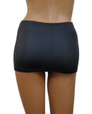 CS23 - Dark Grey Charcoal Nylon Elastane Spandex Micro Mini Skirt (9-10 Inch Length)