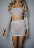 S27 - White Net Mini Skirt (12-13 Inch Length)