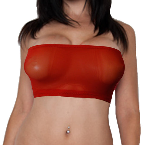 B13 -  Red Net Boob Tube Top