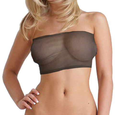B20 - Black Net Boob Tube Top