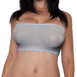 B27 - White Net Boob Tube Top