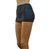 CS23 - Dark Grey Charcoal Nylon Elastane Spandex Micro Mini Skirt (9-10 Inch Length)