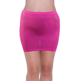 S58 - UV Bright Pink Net Mini Skirt (12-13 Inch Length)